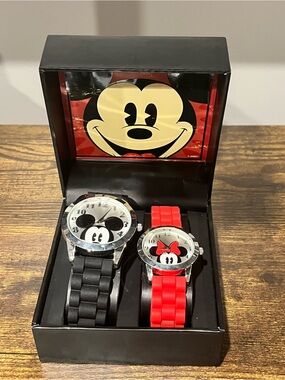 Disney Men's Mickey & Minnie Watch Duo - His and Hers Collector set